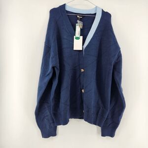 The Commons Men's Navy XL Luxe Contrast Cardigan NWT